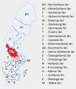 Kart over Sverige