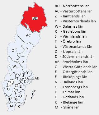 Kart over Sverige