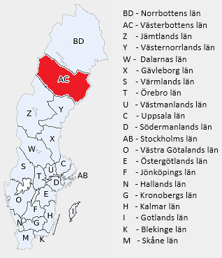 Kart over Sverige